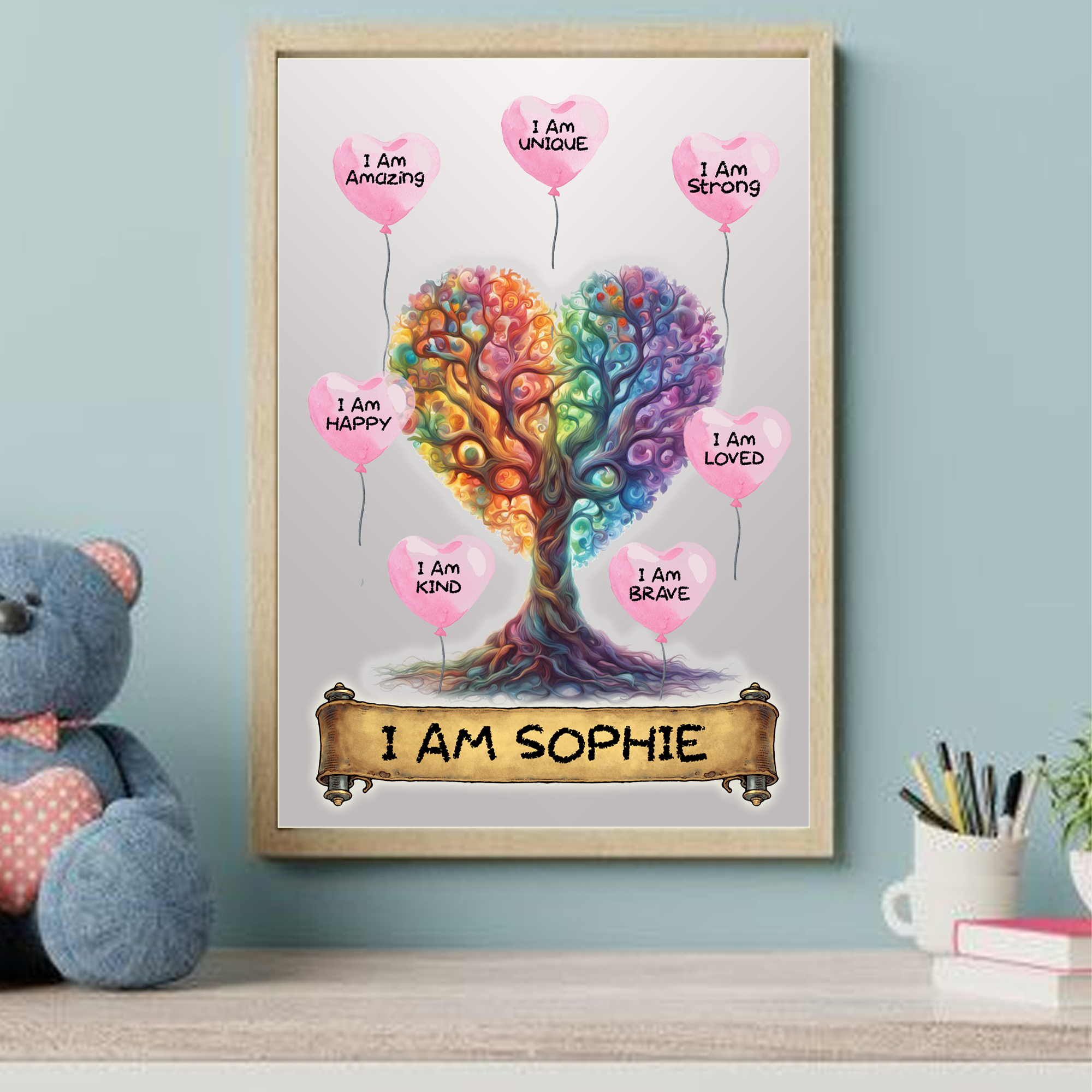 Positive Affirmation Personalised I Am Amazing Prints