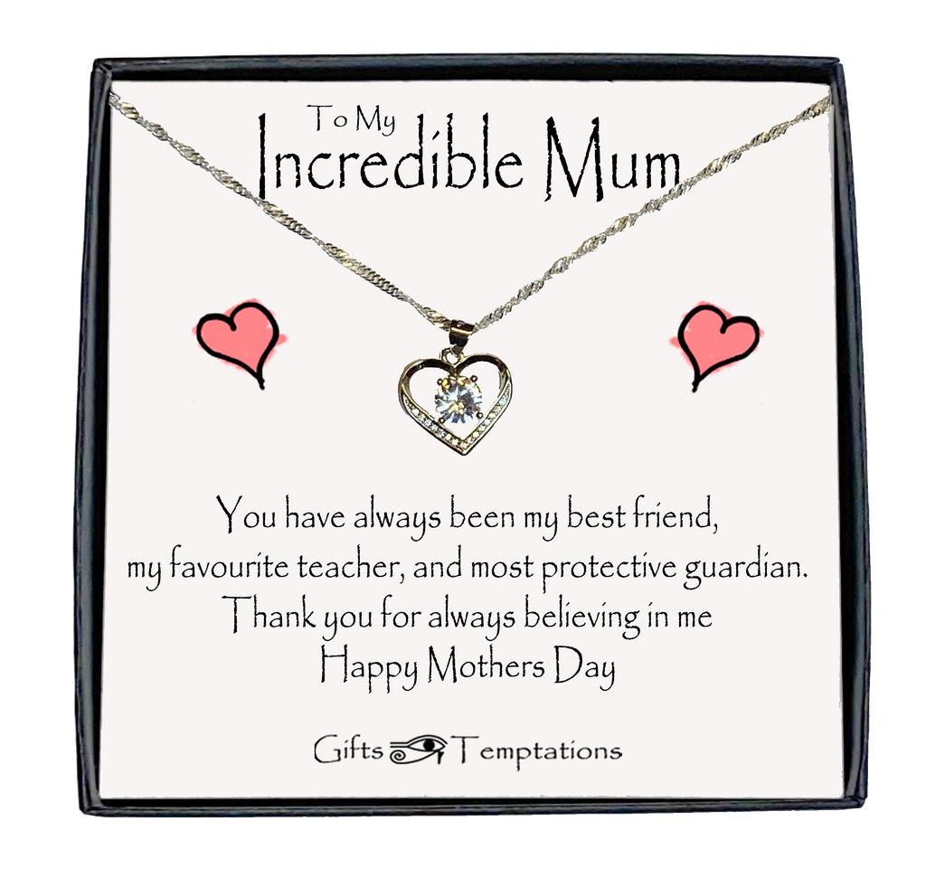 Incredible Mum Boxed Message Necklace
