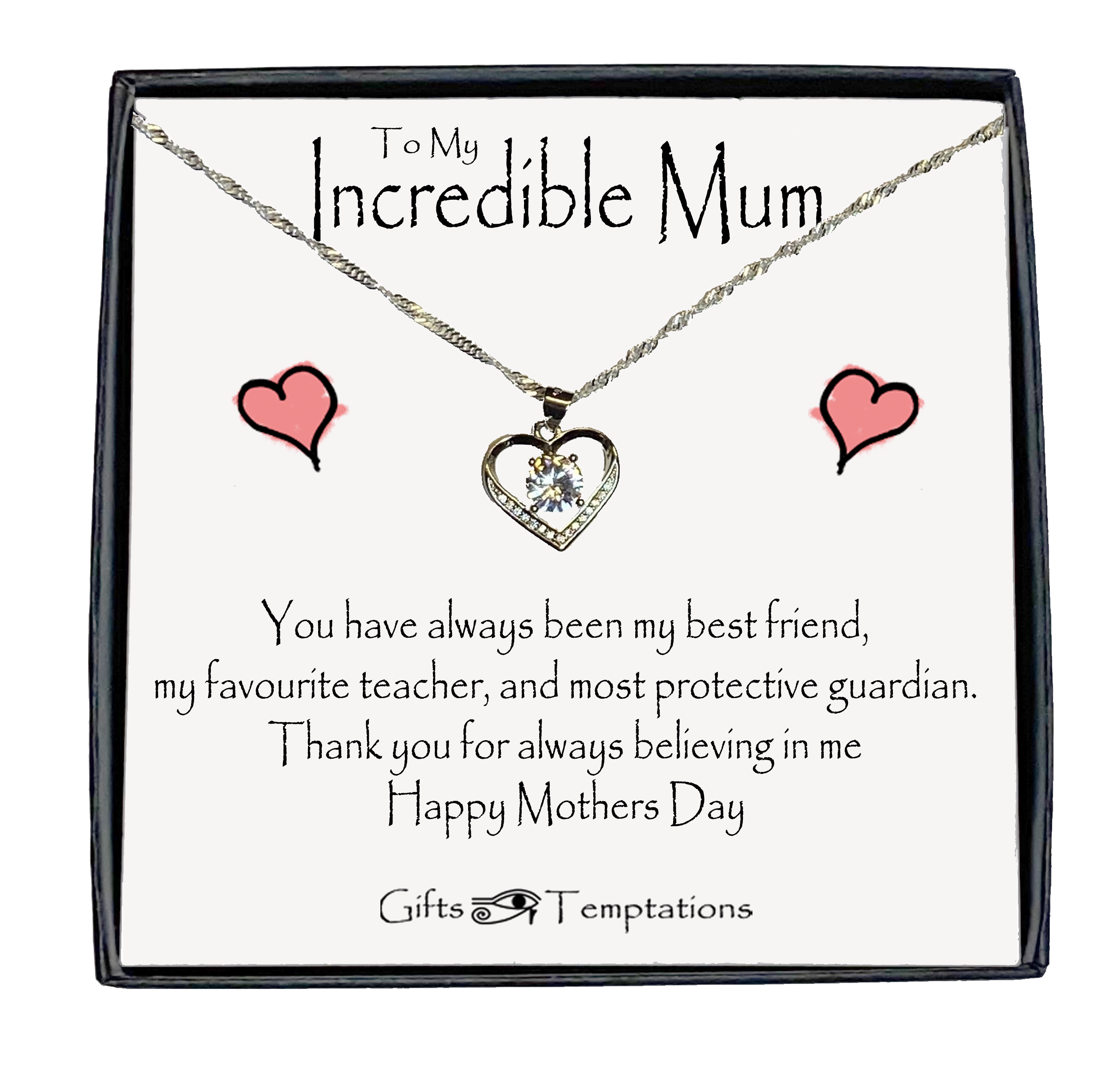 Incredible Mum Boxed Message Necklace