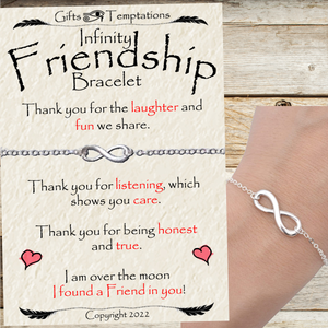 Infinity Friendship Inspirational Gift Bracelet
