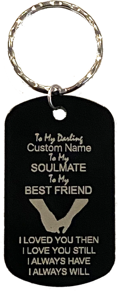 Personalised Laser Engraved Soulmate Keyring