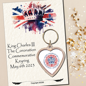 King Charles III Coronation Gifts Souvenirs Emblem Keyring