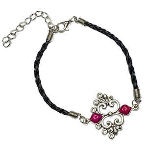Celtic Crown Leather Bracelet for Mum, Daughter, Sister