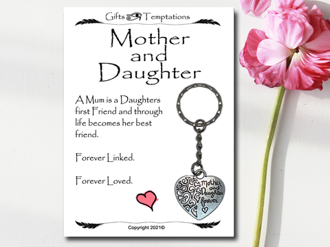 Mother and Daughter Keyring