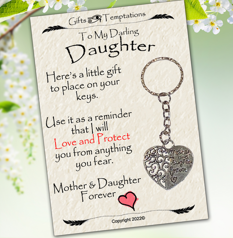 Mother and Daughter Forever Keyring