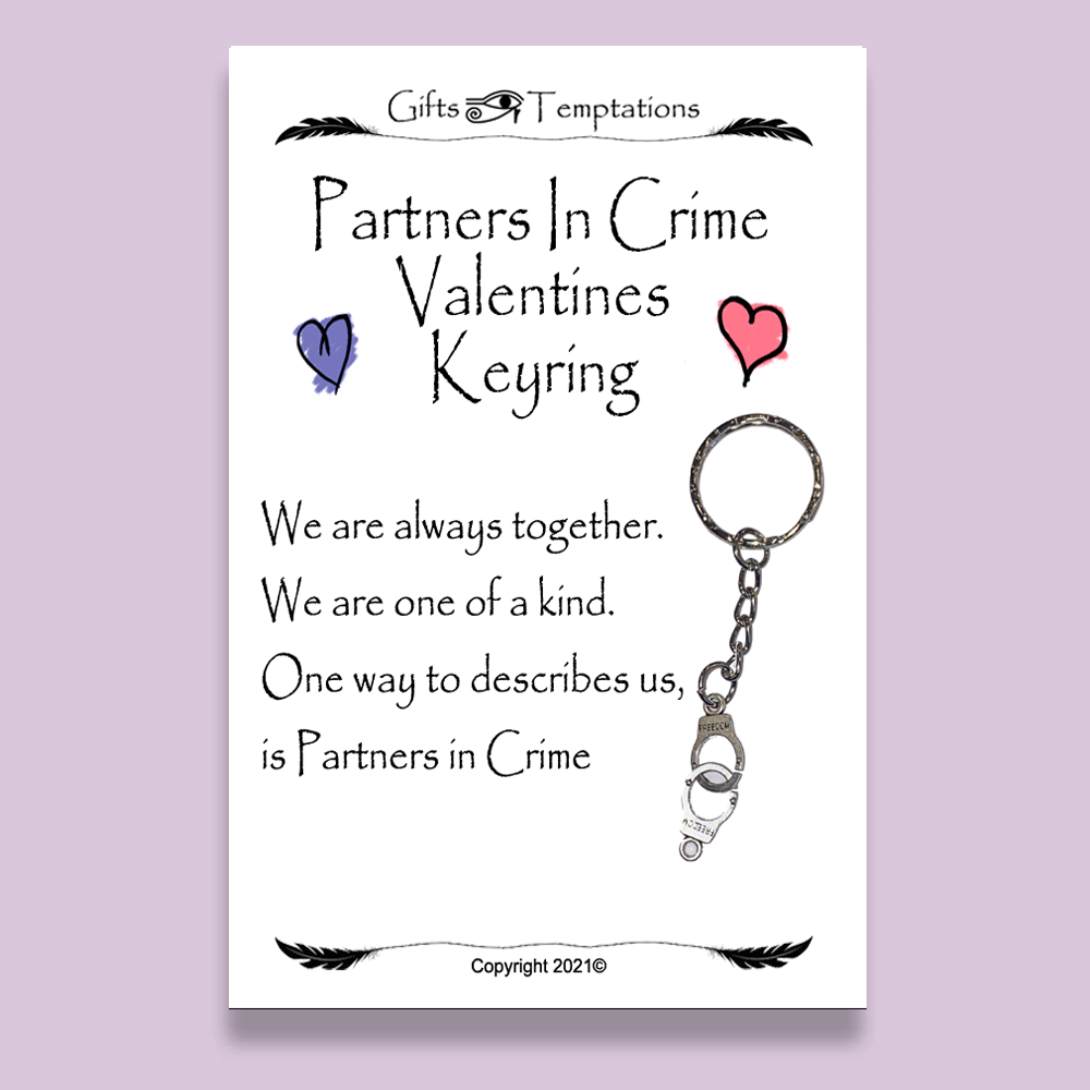 Partners in Crime Valentines Keyring