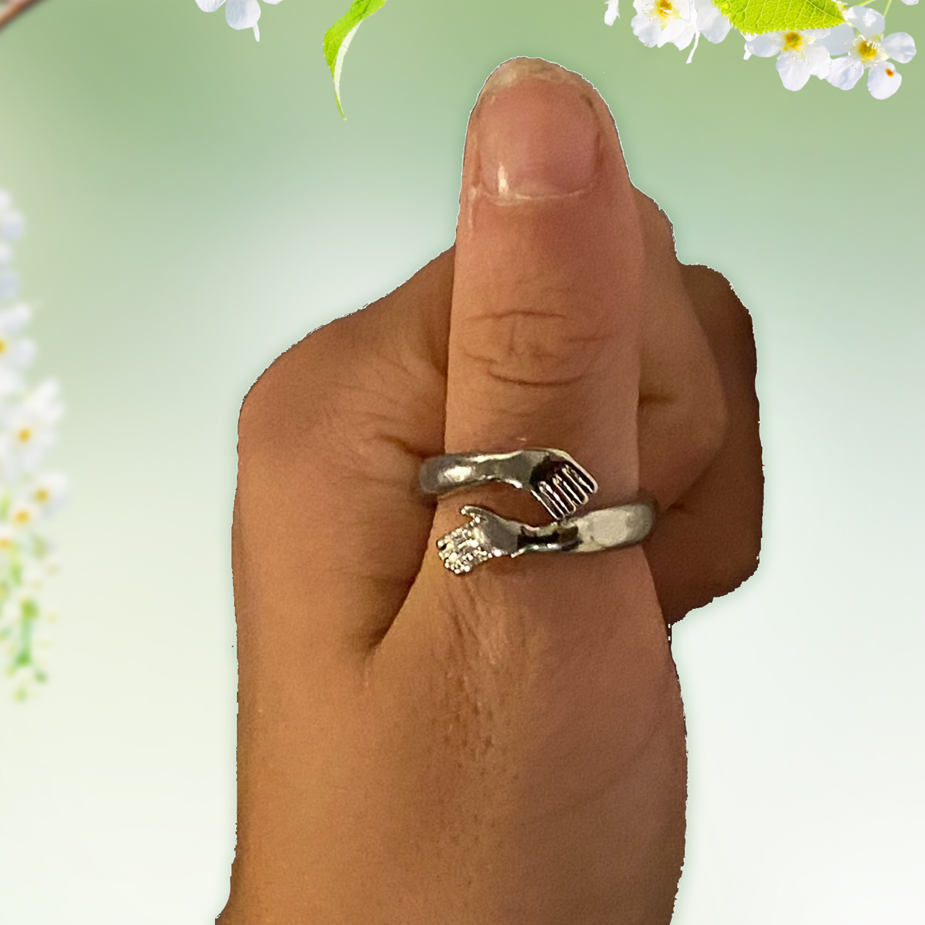 Friendship Hug Adjustable Ring, Think of You, Letter Box Hug Gift or Present Friends