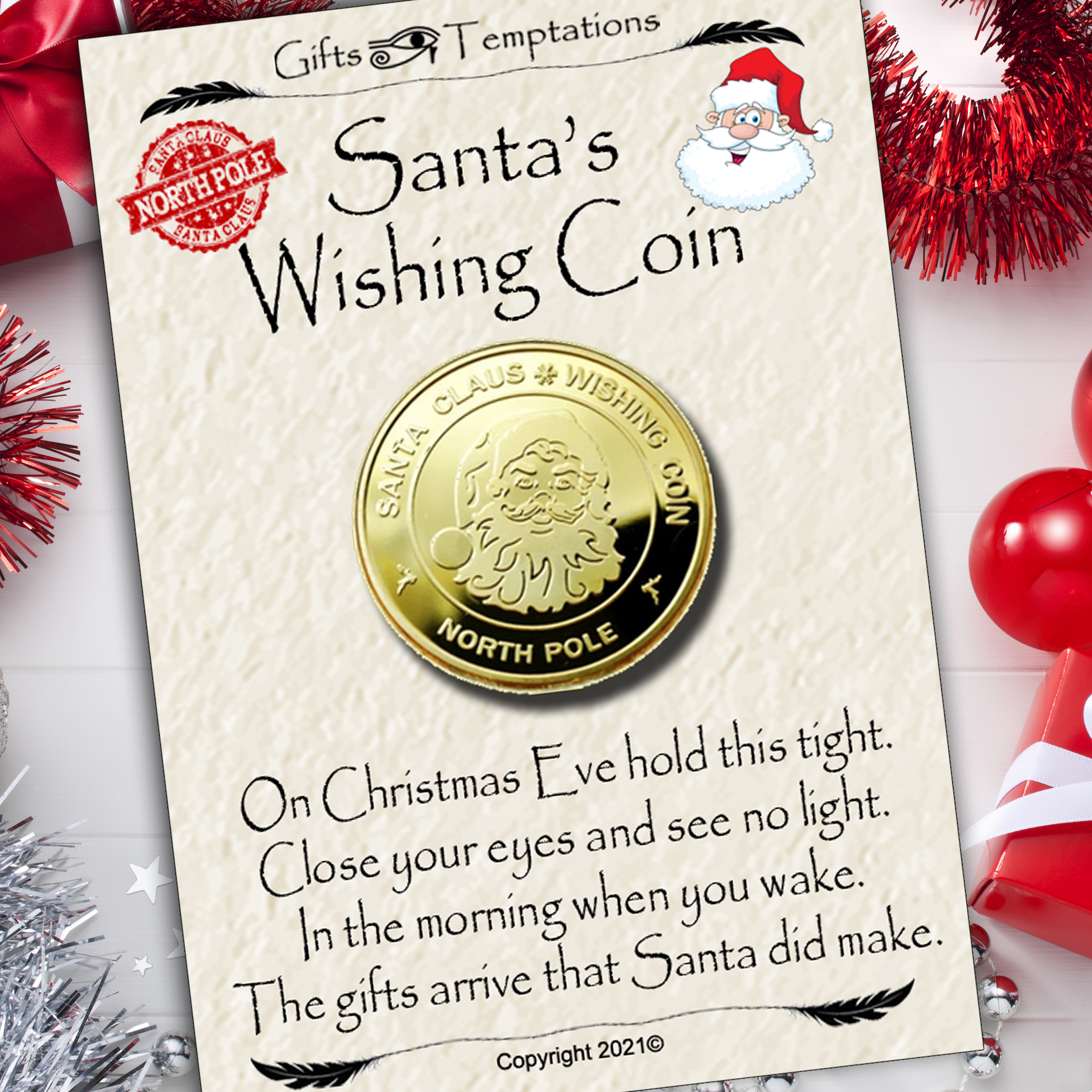 Christmas Eve Santas Wish Coin Gifts and Temptations