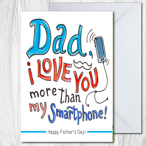 For Dad Funny Fathers Day Card Love You Smartphone