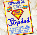 Stepdad Step Fathers Day SuperDad Gift Print