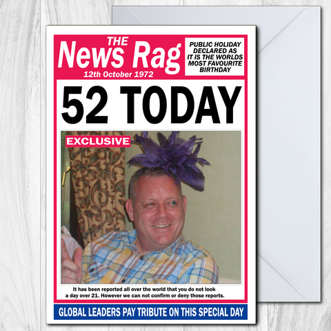 The News Rag - Custom Birthday Card