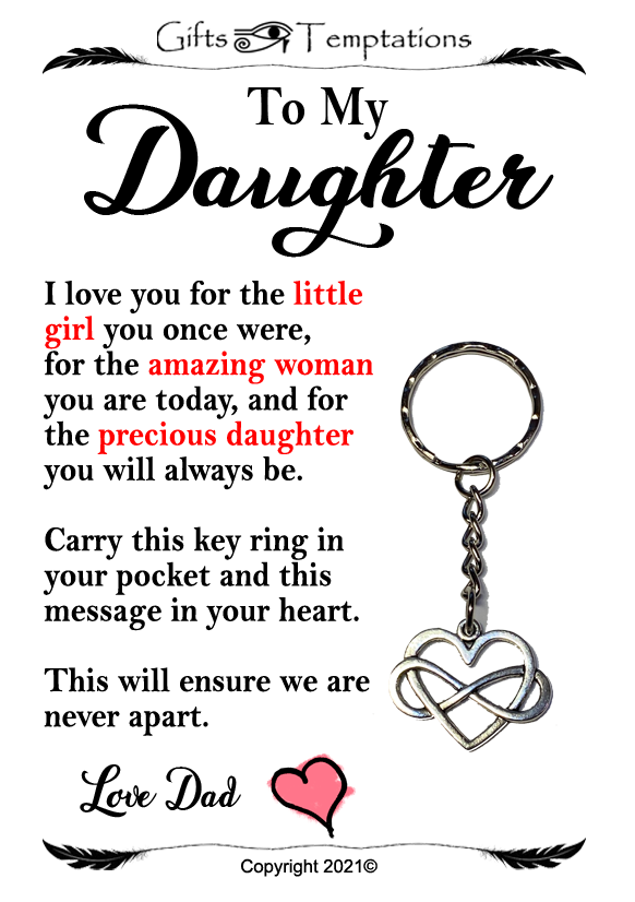 To My Daughter Keyring