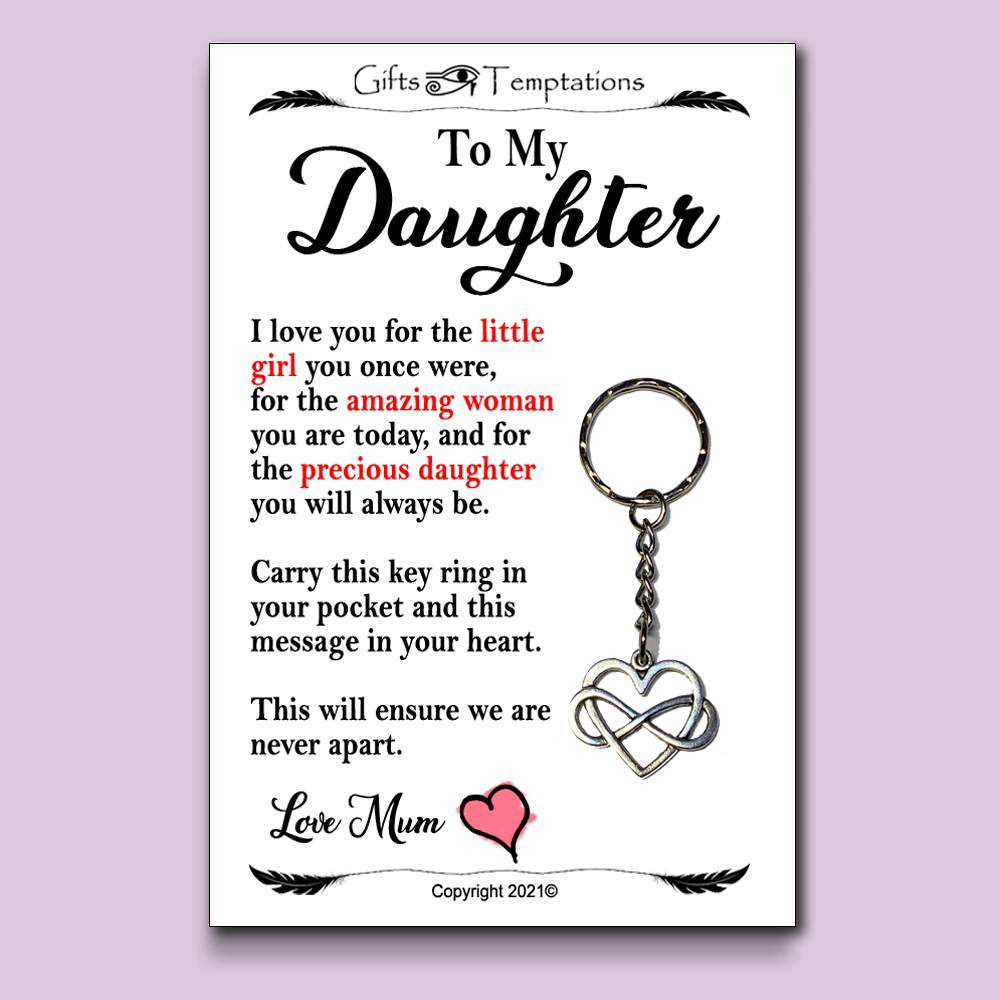 To My Daughter Keyring