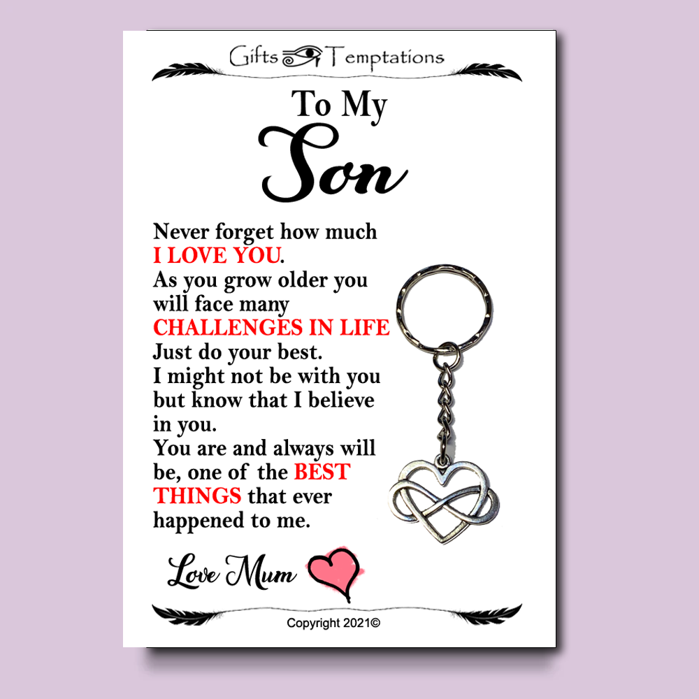 To My Son Keyring