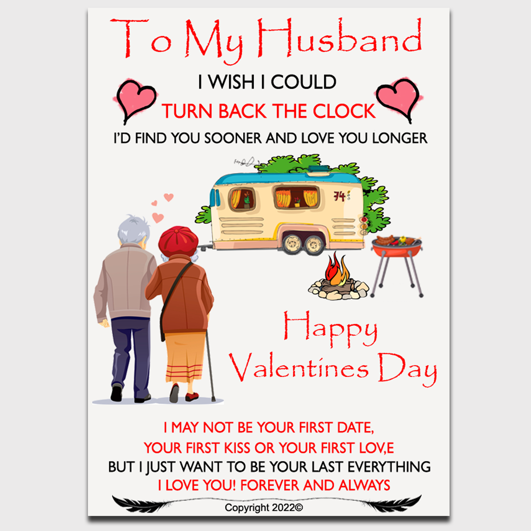 To My Husband on Valentines Day - Valentines Card