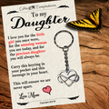 To My Daughter Keyring