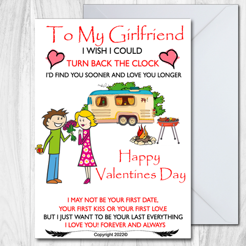 To My Girlfriend on Valentines Day - Valentines Card