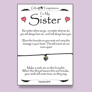 To My Sister Wish Bracelet