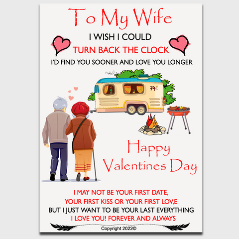 To My Wife on Valentines Day - Valentines Card
