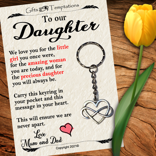 To My Daughter Keyring