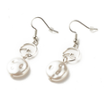 Imitation Flat Pearl Dangle Earrings Evening Wear