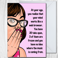 Open Birthday Cards At Your Age Family Friends Women Mum